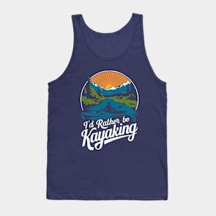 I'd rather be kayaking. Retro Tank Top